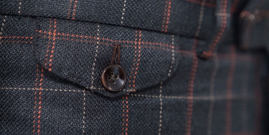 Watch pocket of a bespoke silk suit