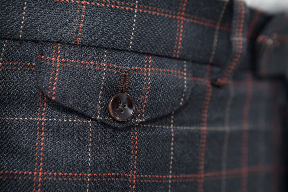 Watch pocket of a bespoke silk suit