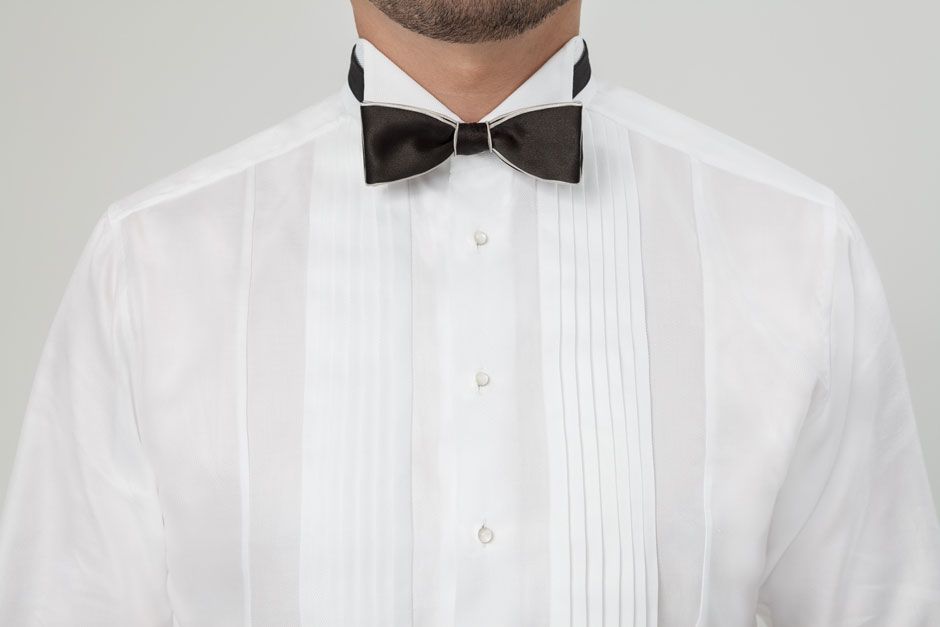 Custom tuxedo shirt hand tailored by Egon Brandstetter Bespoke Tailor Berlin